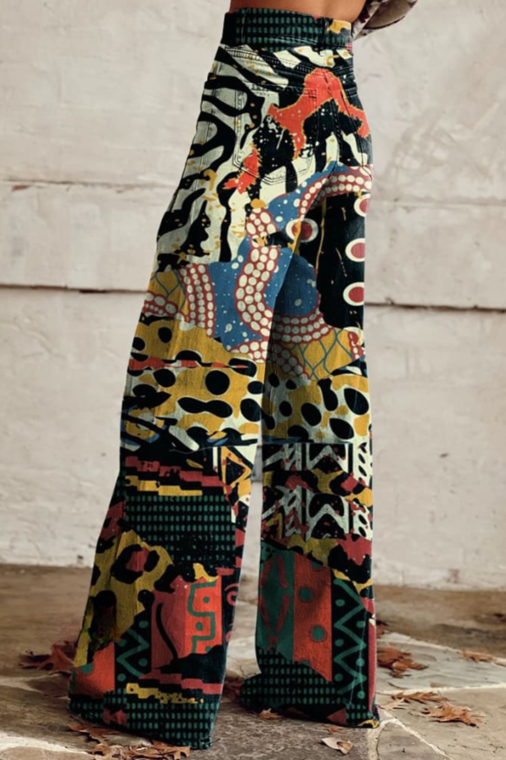 Randolph - Elegante Vintage Bukser med Vid Bein i Boho Stil