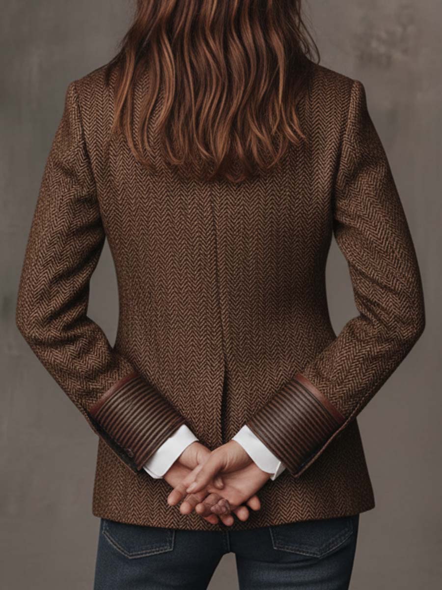 Gisèle | Blazer med Trykte Chevron-detaljer