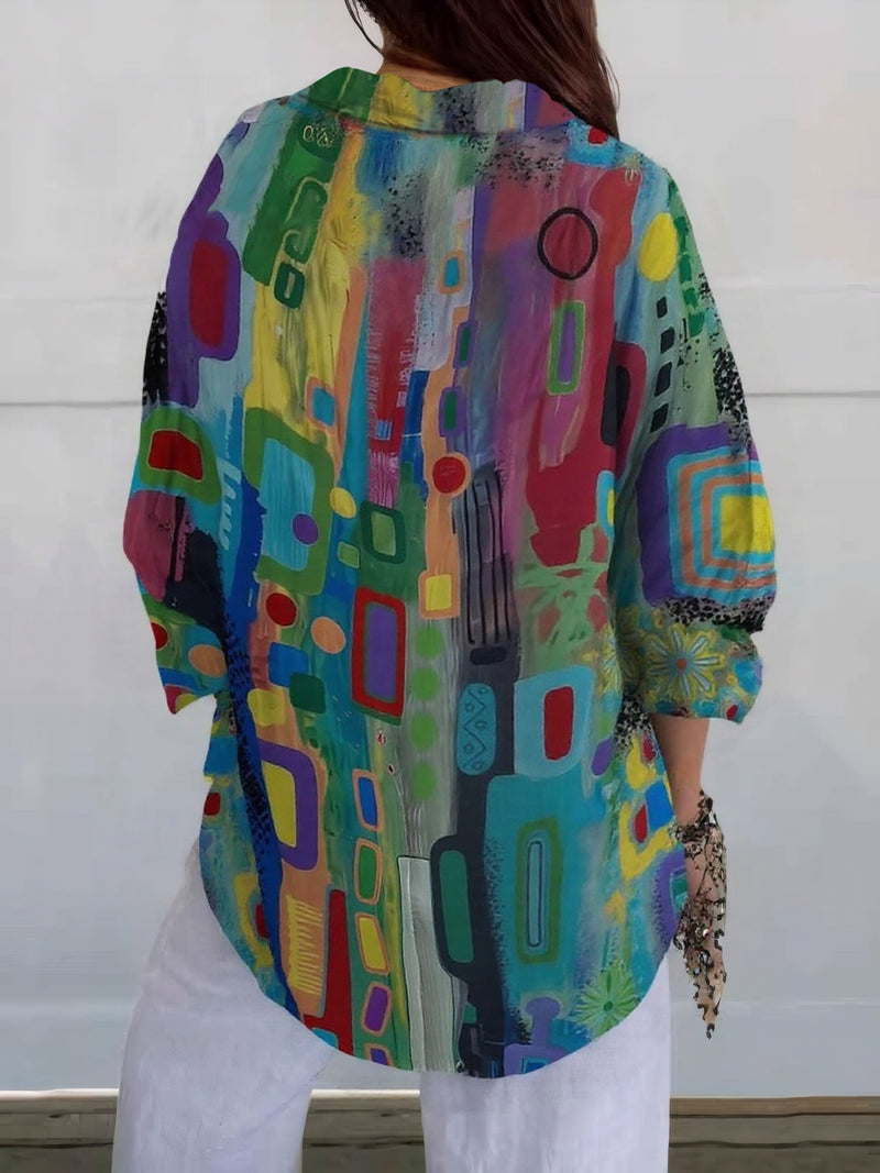 Hunia - Elegant Multicolor Bluse