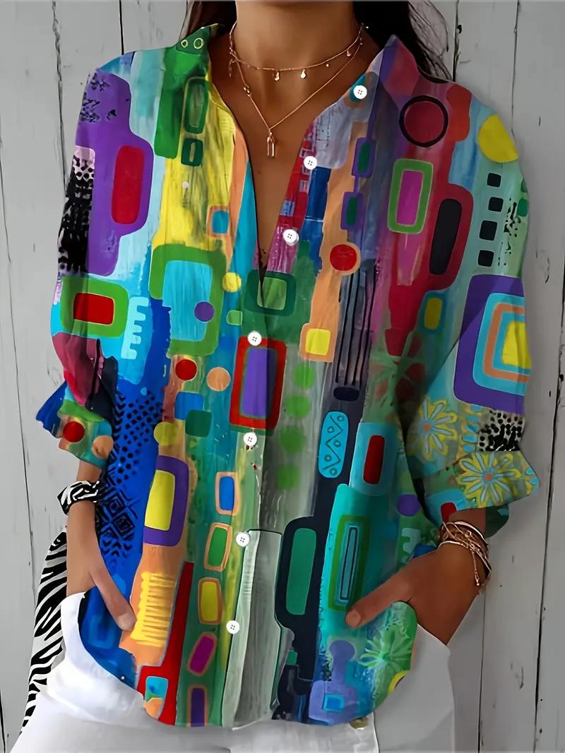 Hunia - Elegant Multicolor Bluse
