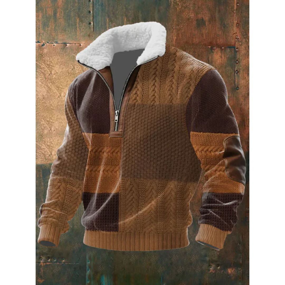 Ettiene | Fleece høyhalset genser med glidelås og høy krage