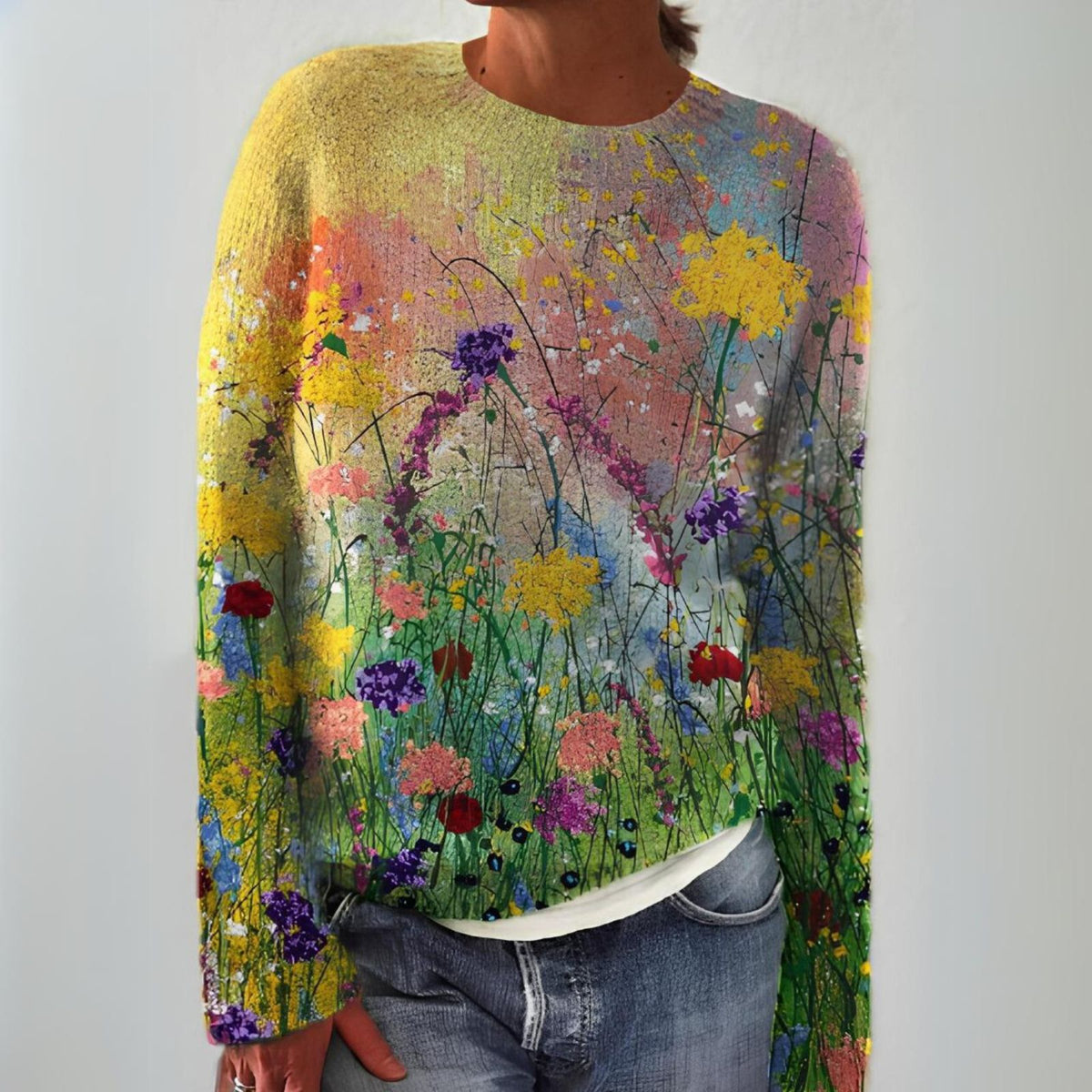Olivia Ull Genser Maille Prairie Fleurie Manon