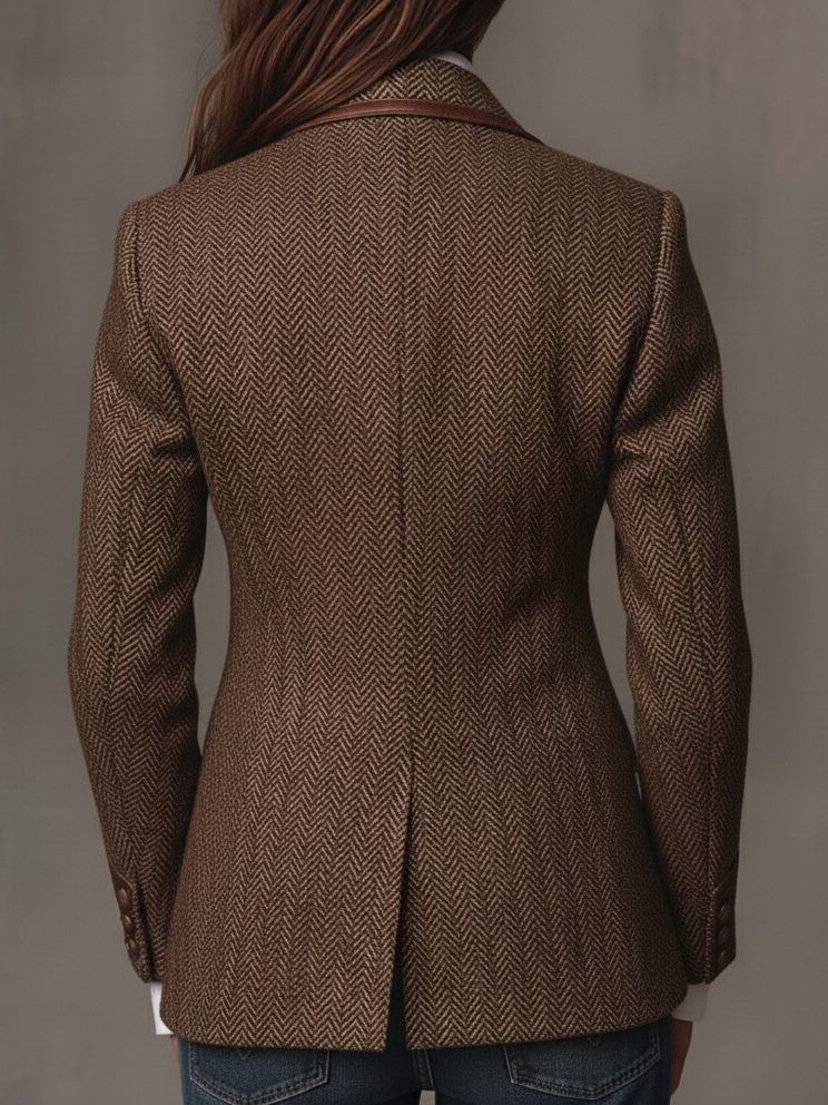 Gisèle | Blazer med Trykte Chevron-detaljer