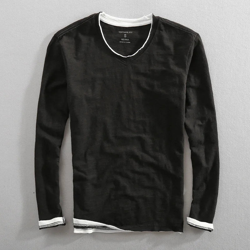 Mathias Vintage V-hals Skjorte