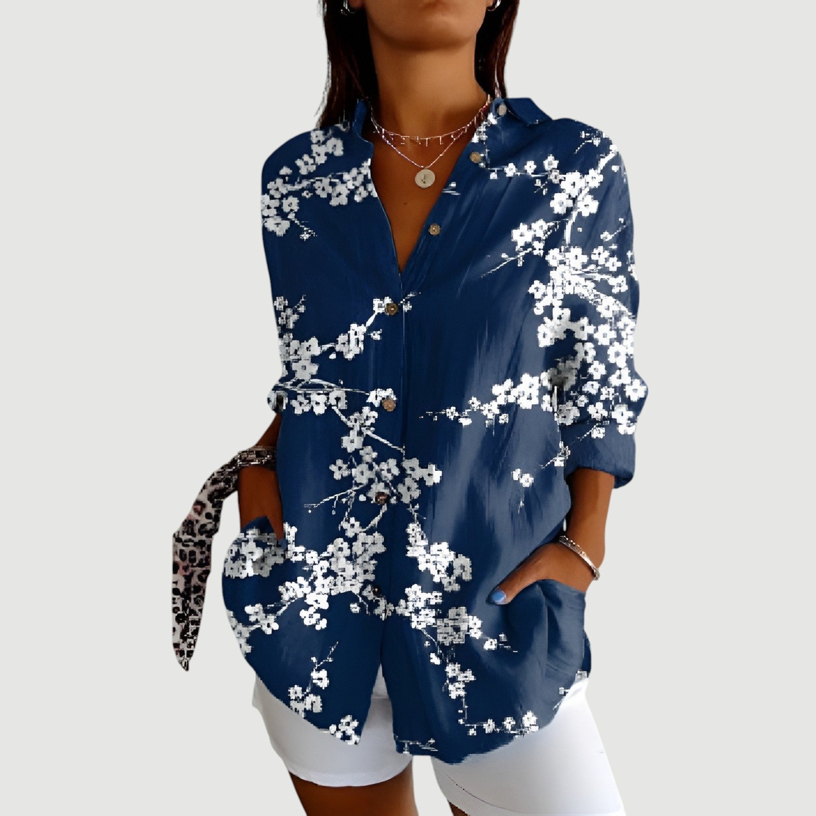 Deirdre - Bluse med Fargerikt Design