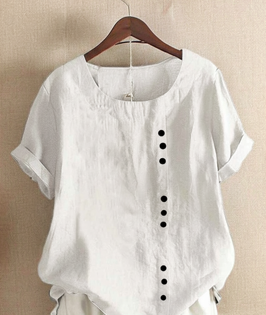Olivia | Uanstrengt Knapp Detalj Sommer Bluse