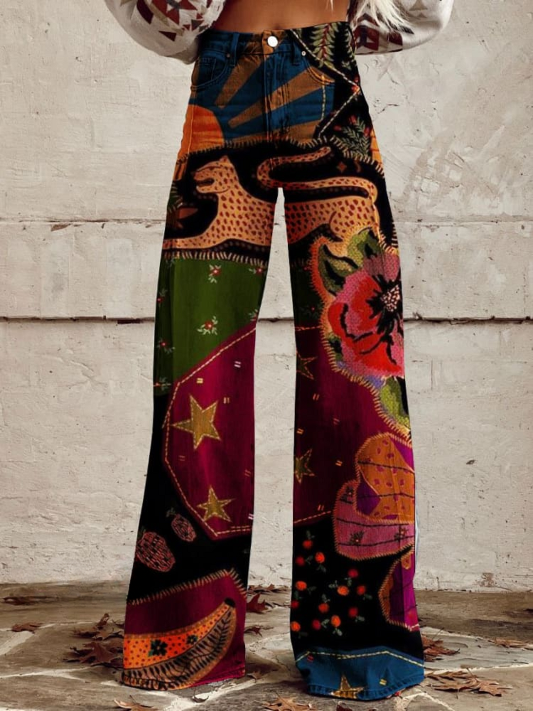 Gallegos - Vintage Elegante Bukser i Boho Retro Stil
