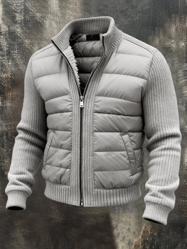 Kylian - Vintage Utejakke i Patchwork Strikk