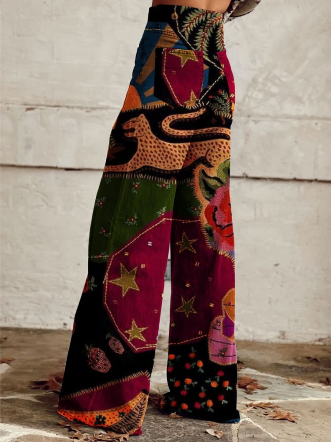 Gallegos - Vintage Elegante Bukser i Boho Retro Stil