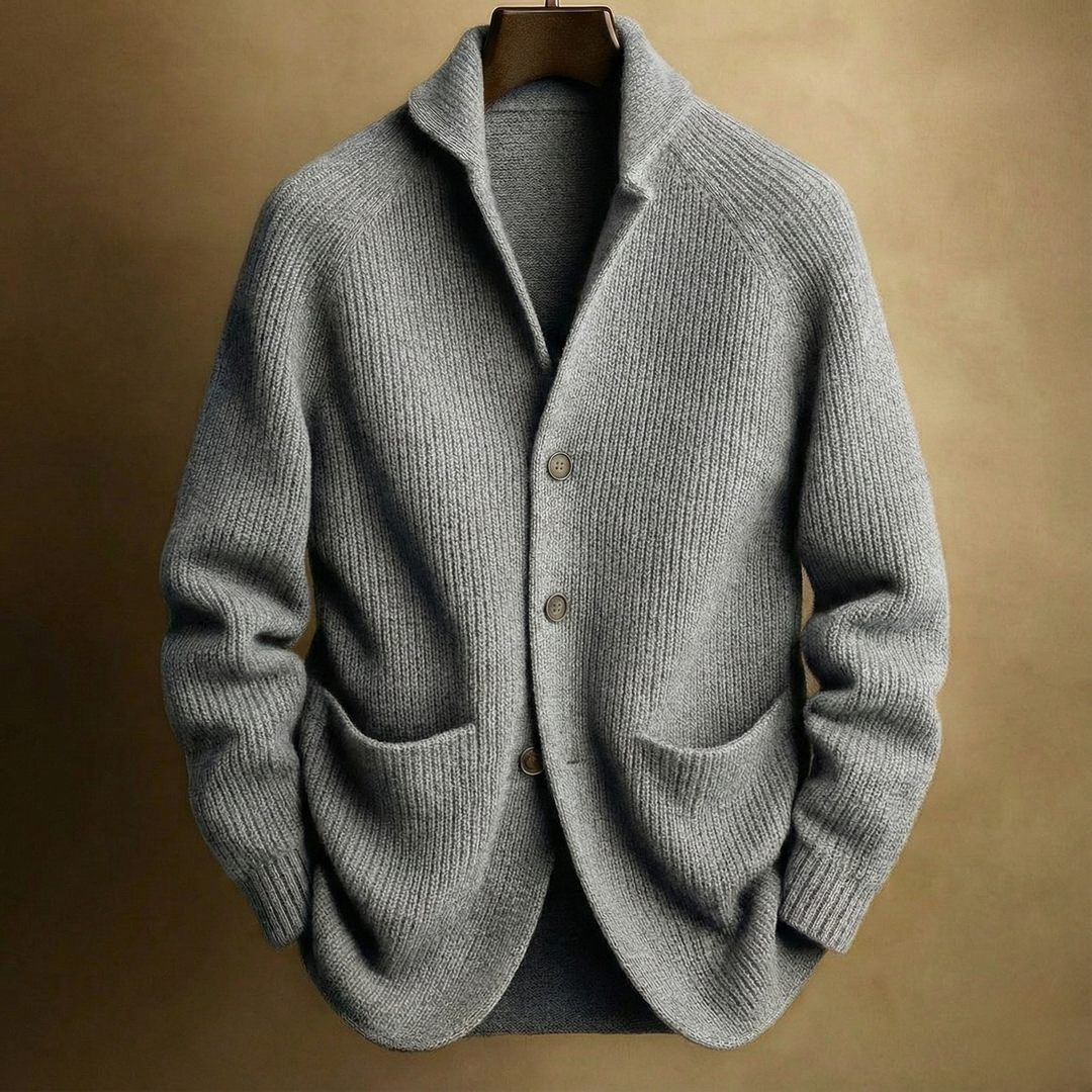 Silvoro - Ribbete Ull Cardigan For Menn