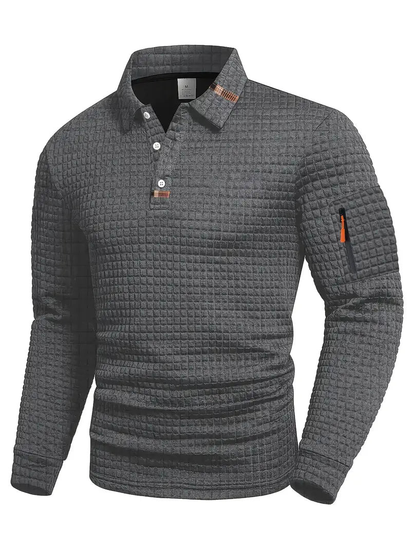 Aaron | Poloskjorte med Lomme på Ermet