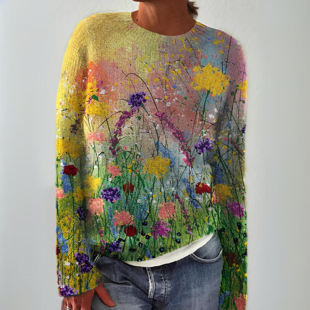 Olivia Ull Genser Maille Prairie Fleurie Manon