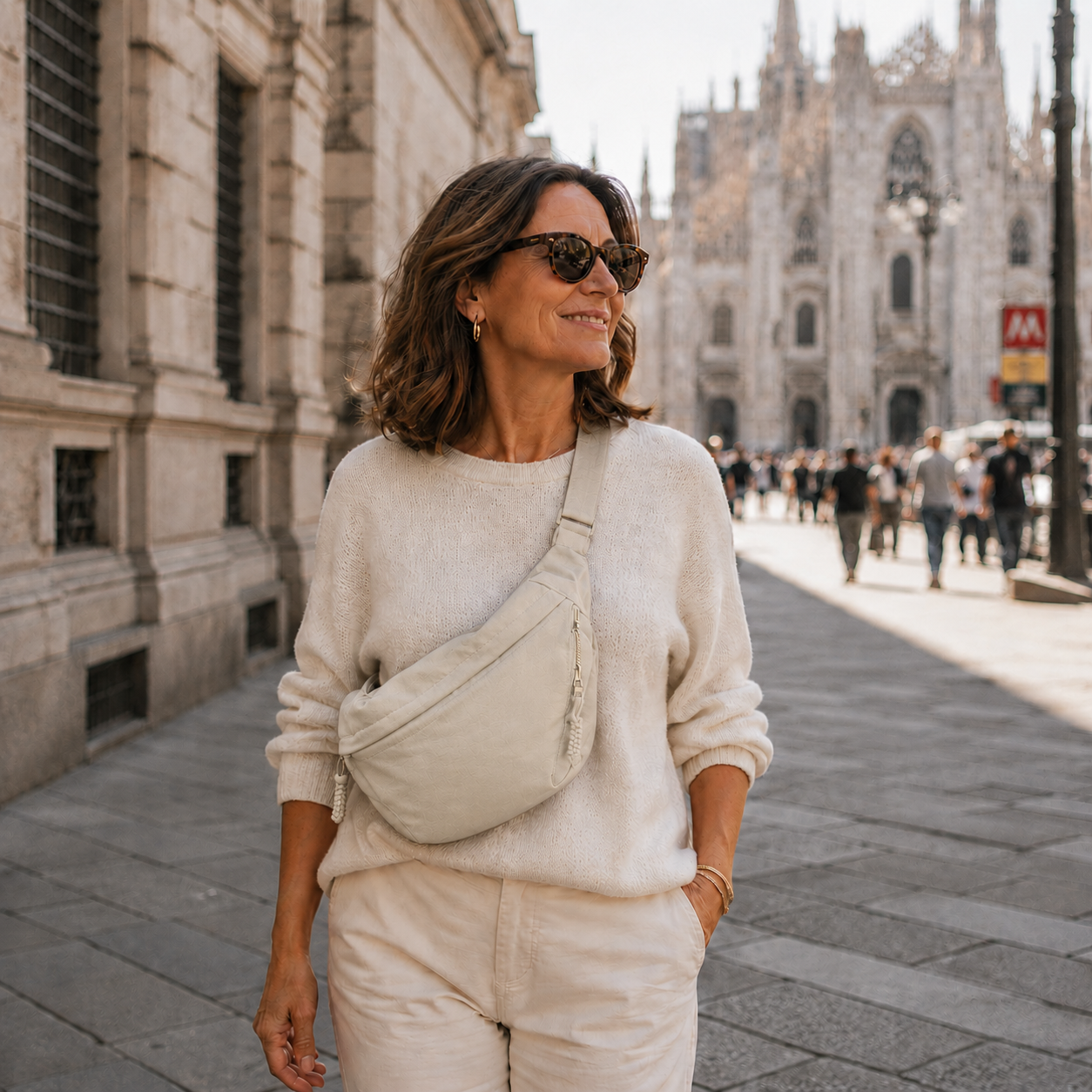 Elena | Beige Skulderveske