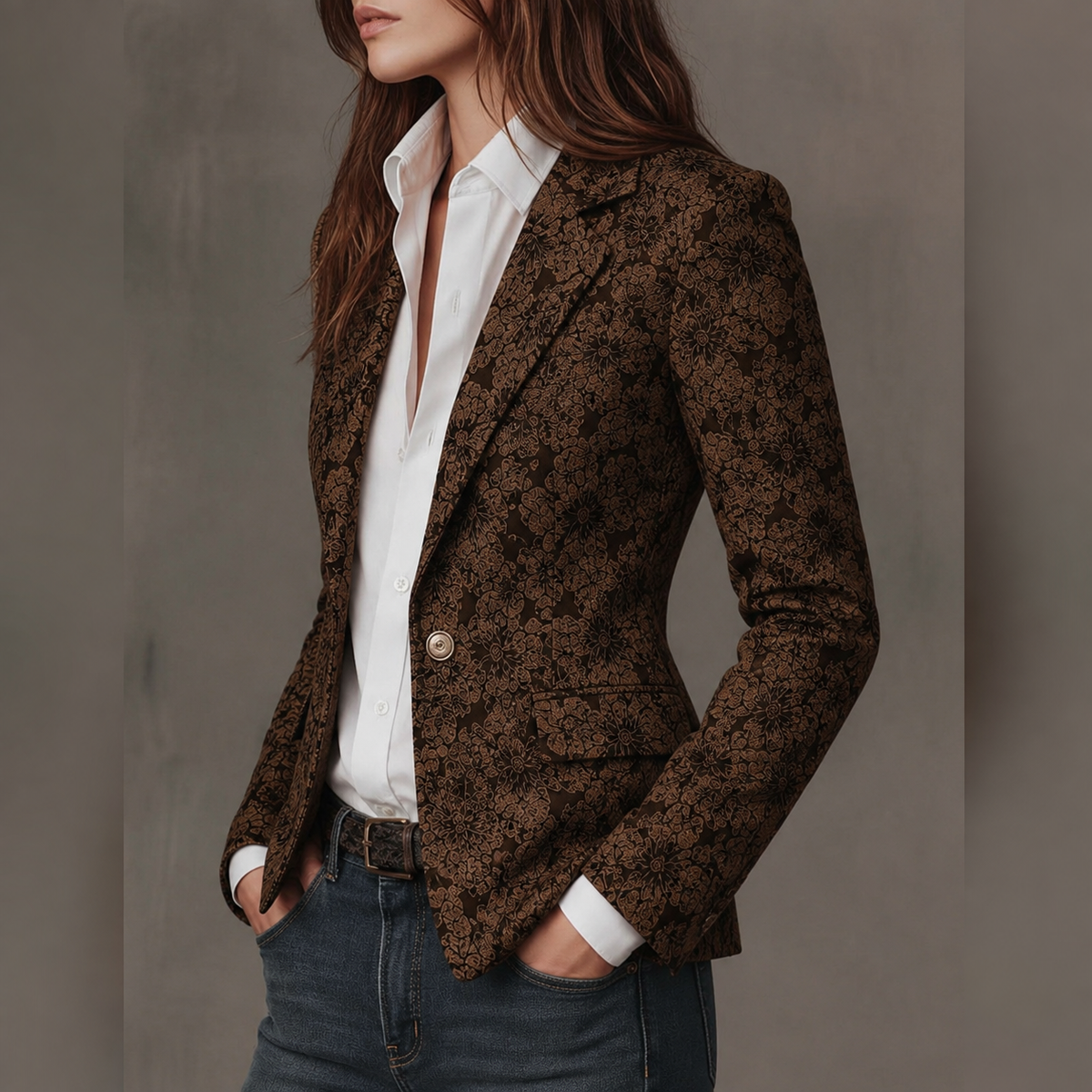 Estelle | Blazer Jacquard Kasjmir Tett