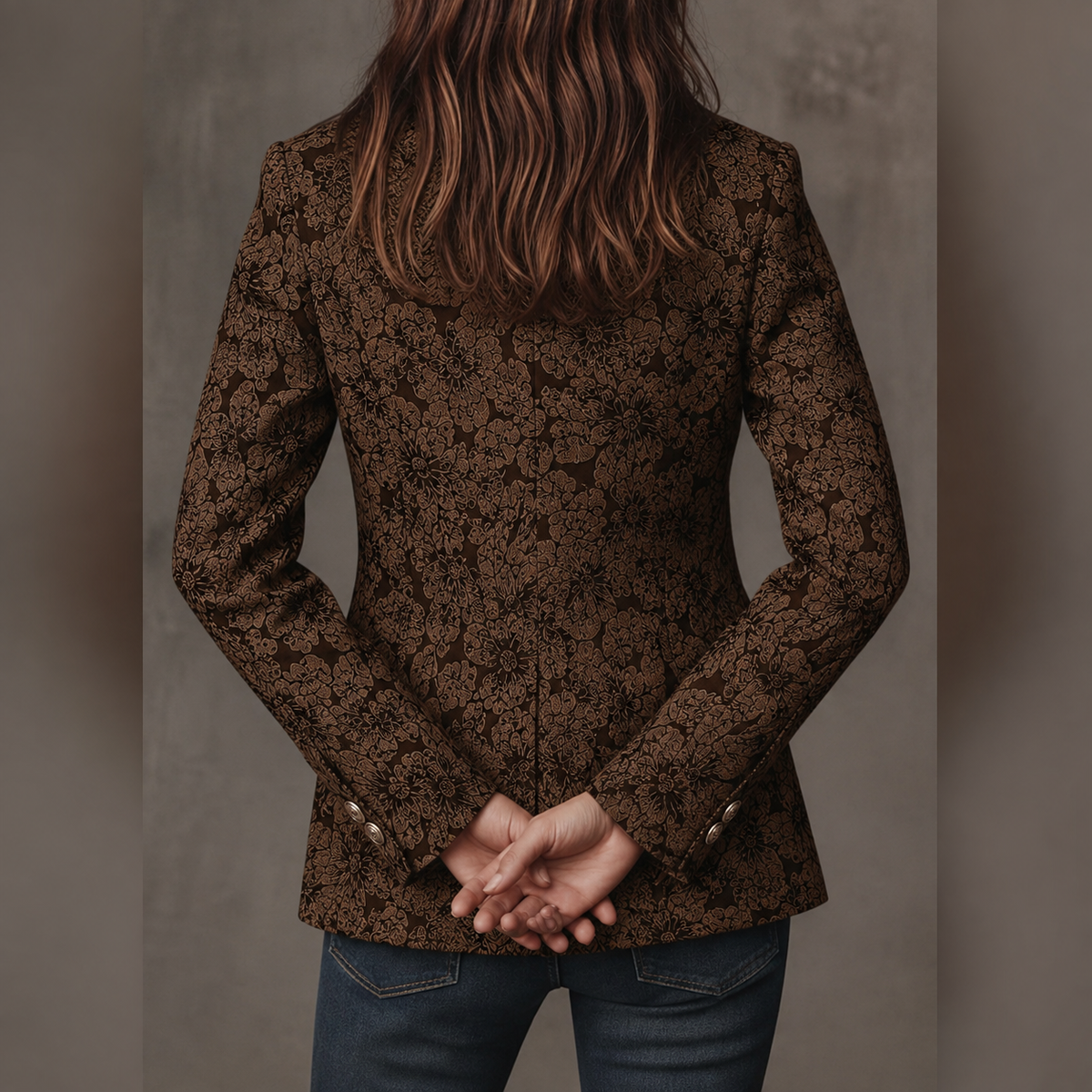 Estelle | Blazer Jacquard Kasjmir Tett