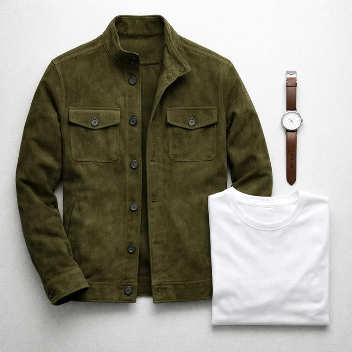Jacob | Klassisk Lomme Suede Jakke