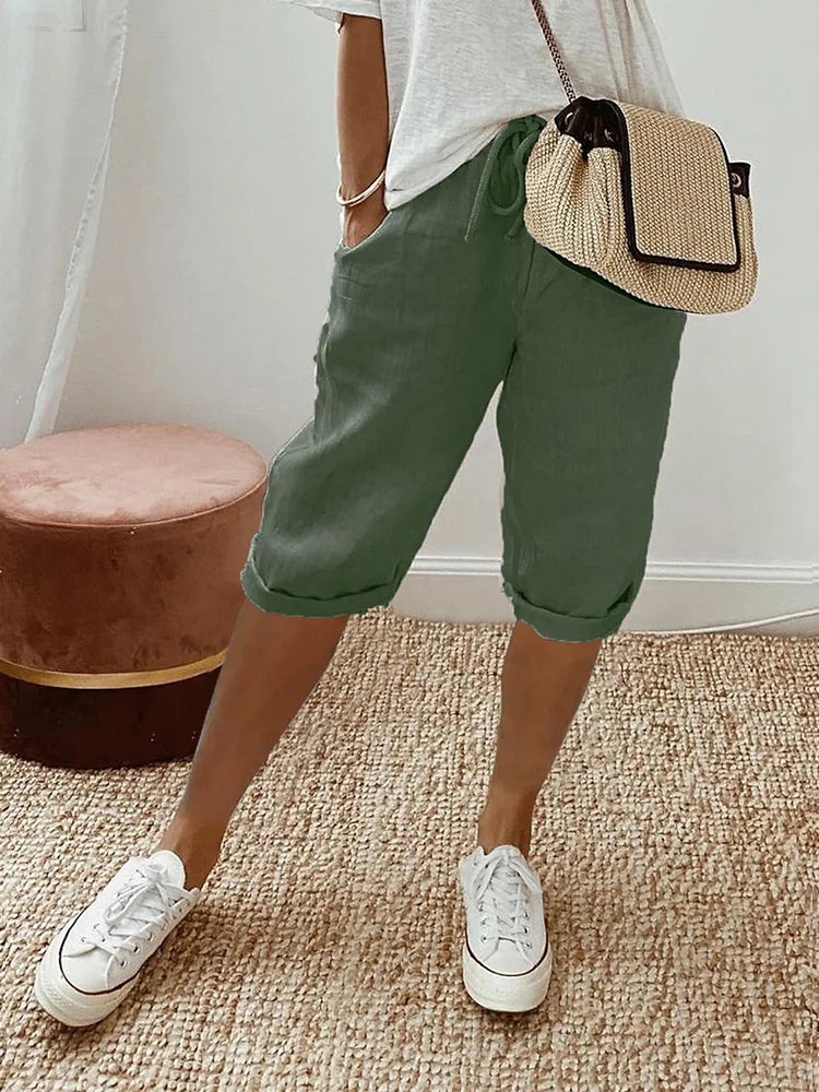 Elise | Avslappede Knelengde Shorts