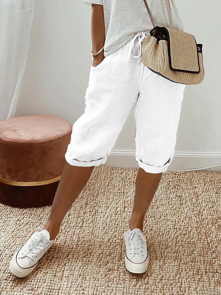 Elise | Avslappede Knelengde Shorts