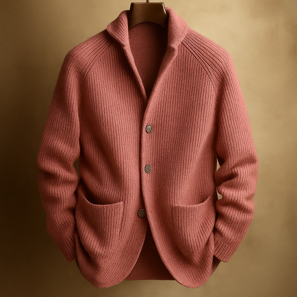 Silvoro - Ribbete Ull Cardigan For Menn