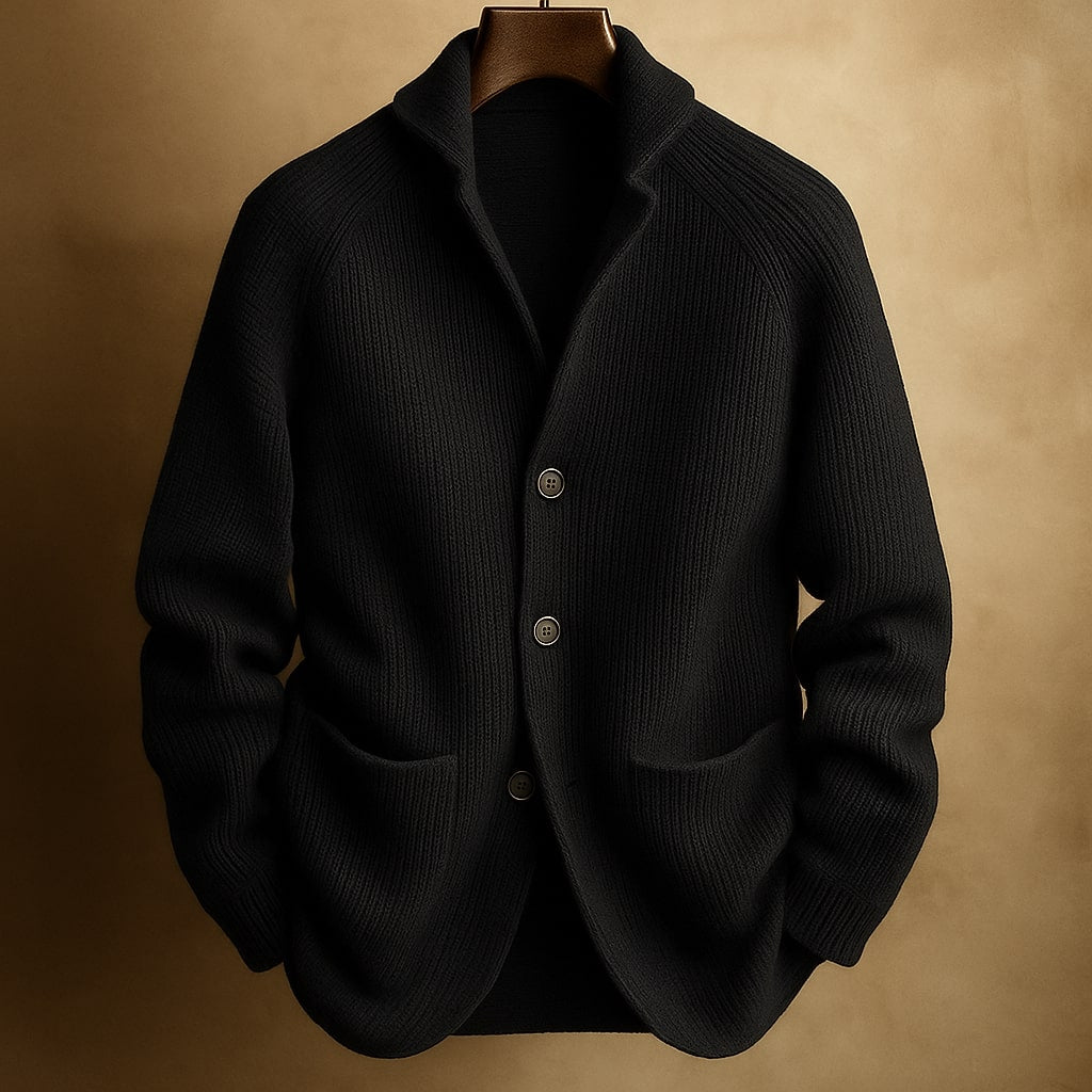 Silvoro - Ribbete Ull Cardigan For Menn