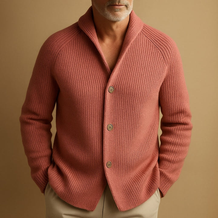 Silvoro - Ribbete Ull Cardigan For Menn