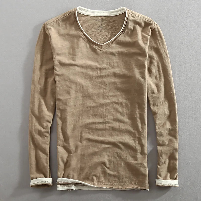 Mathias Vintage V-hals Skjorte