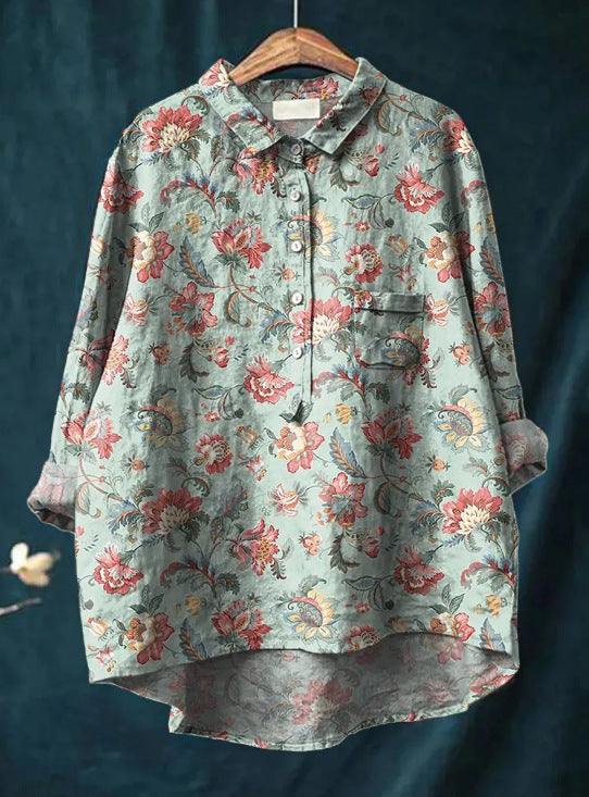 Caroline - Elegant Blomstret Bluse