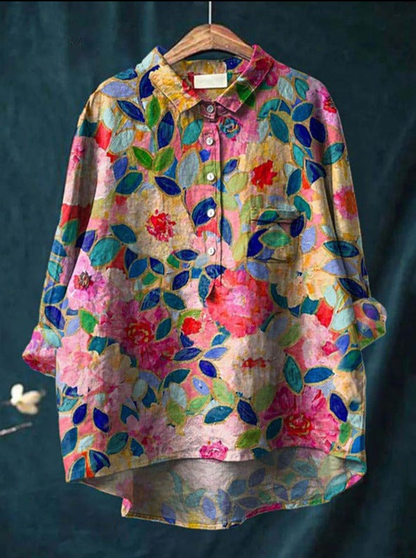 Caroline - Elegant Blomstret Bluse