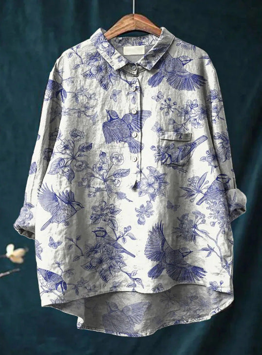 Caroline - Elegant Blomstret Bluse