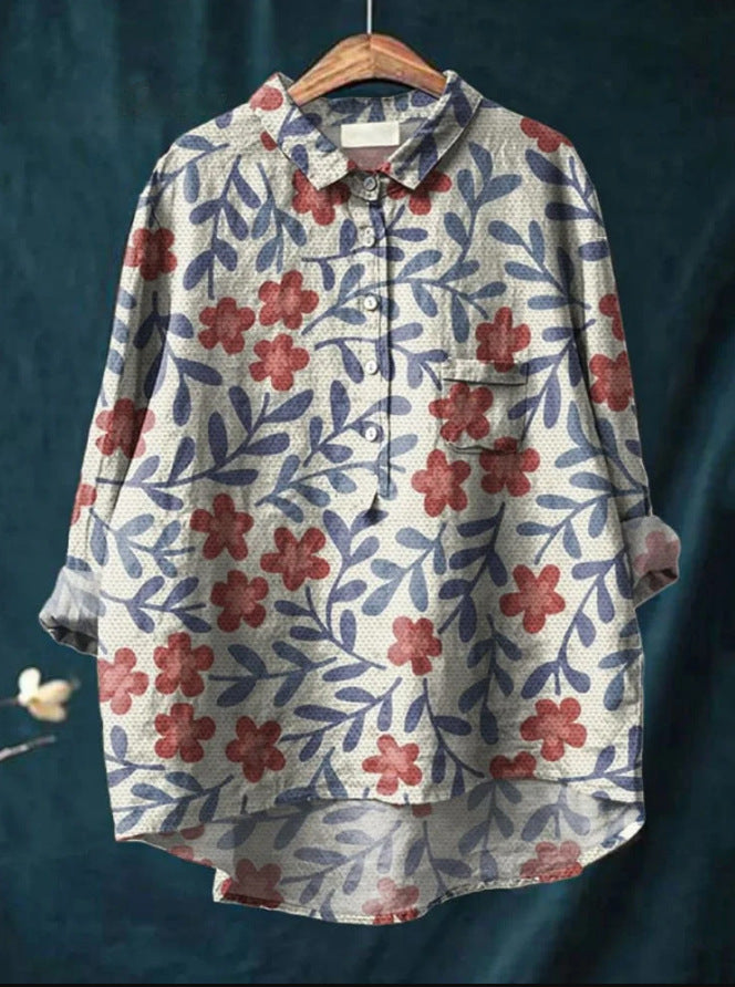 Caroline - Elegant Blomstret Bluse