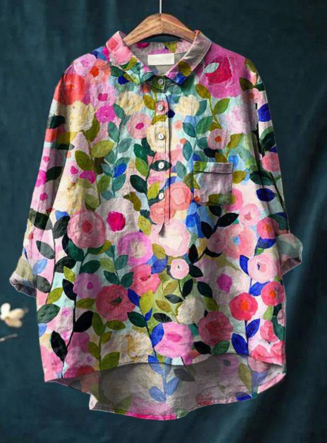 Caroline - Elegant Blomstret Bluse