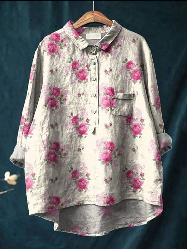Caroline - Elegant Blomstret Bluse