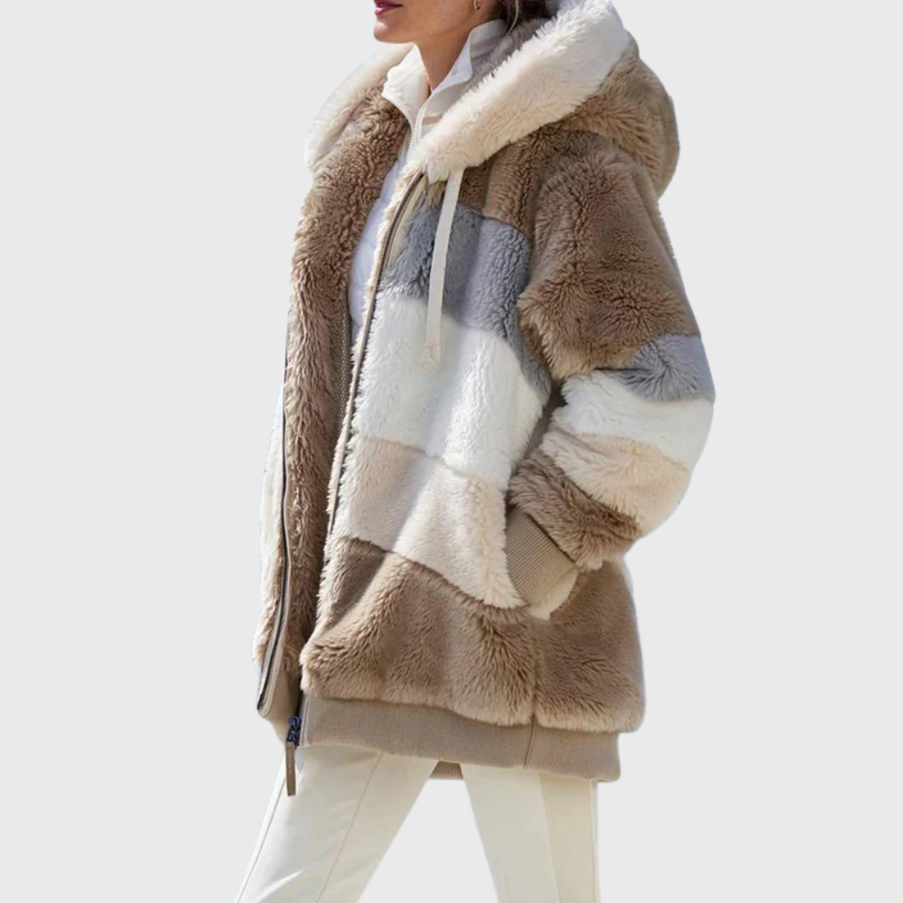 Sofia | Elegant Multicolor Varm Pufferjakke