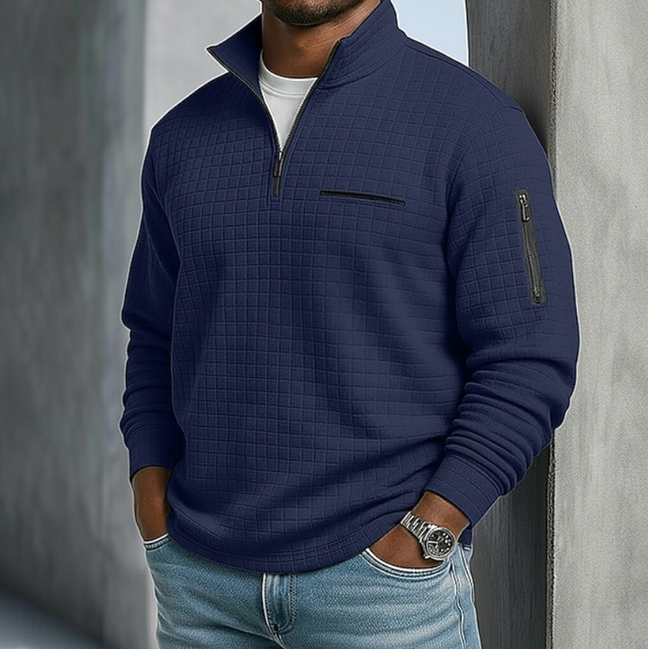 Beckham | Casual Langermet Vaffelskjorte