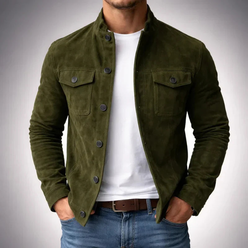 Jacob | Klassisk Lomme Suede Jakke