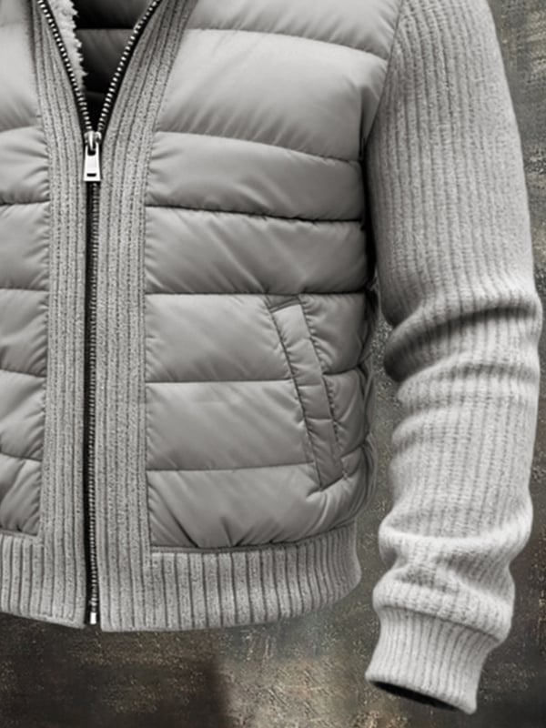 Kylian - Vintage Utejakke i Patchwork Strikk