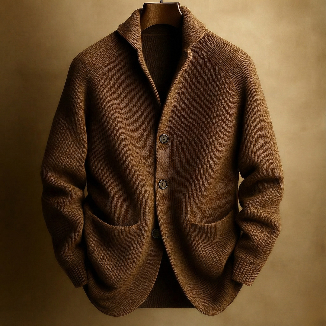 Silvoro - Ribbete Ull Cardigan For Menn