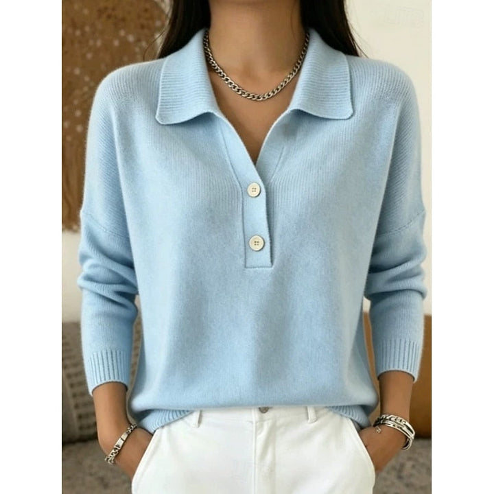 Eliza | Raffinert Krageknapp Pullover