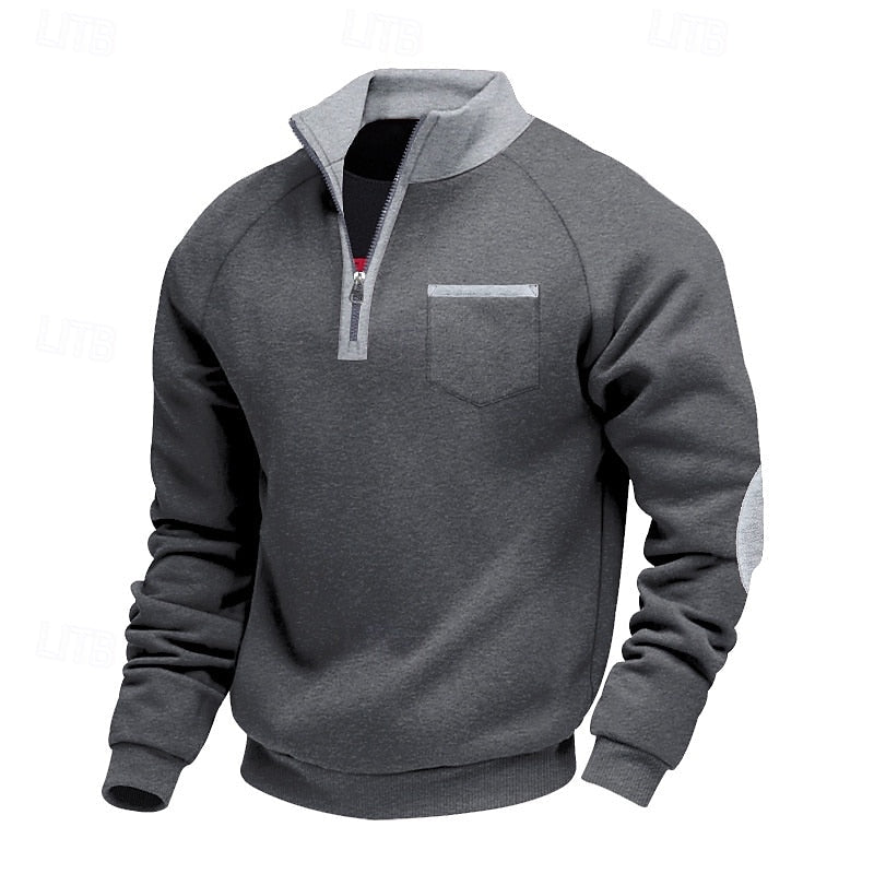 Keith | Quarter-Zip Fargeblokk Pullover