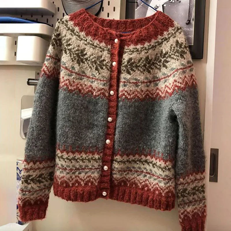 Eva Strikket Knappet Gilet
