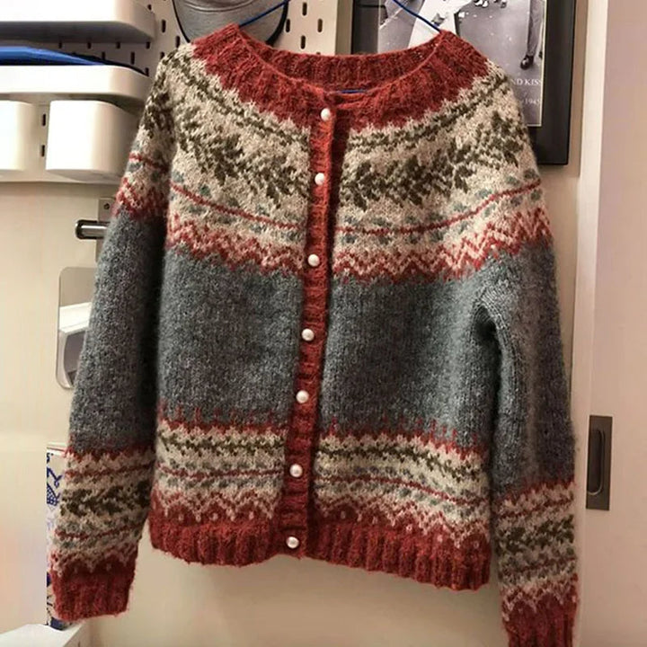 Eva Strikket Knappet Gilet