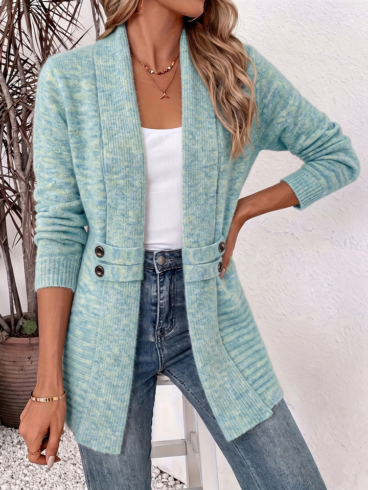 Ingrid| Elegant dame cardigan - Åpen front & Innebygd midje