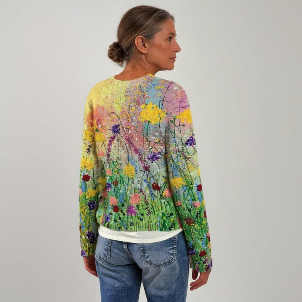 Olivia Ull Genser Maille Prairie Fleurie Manon
