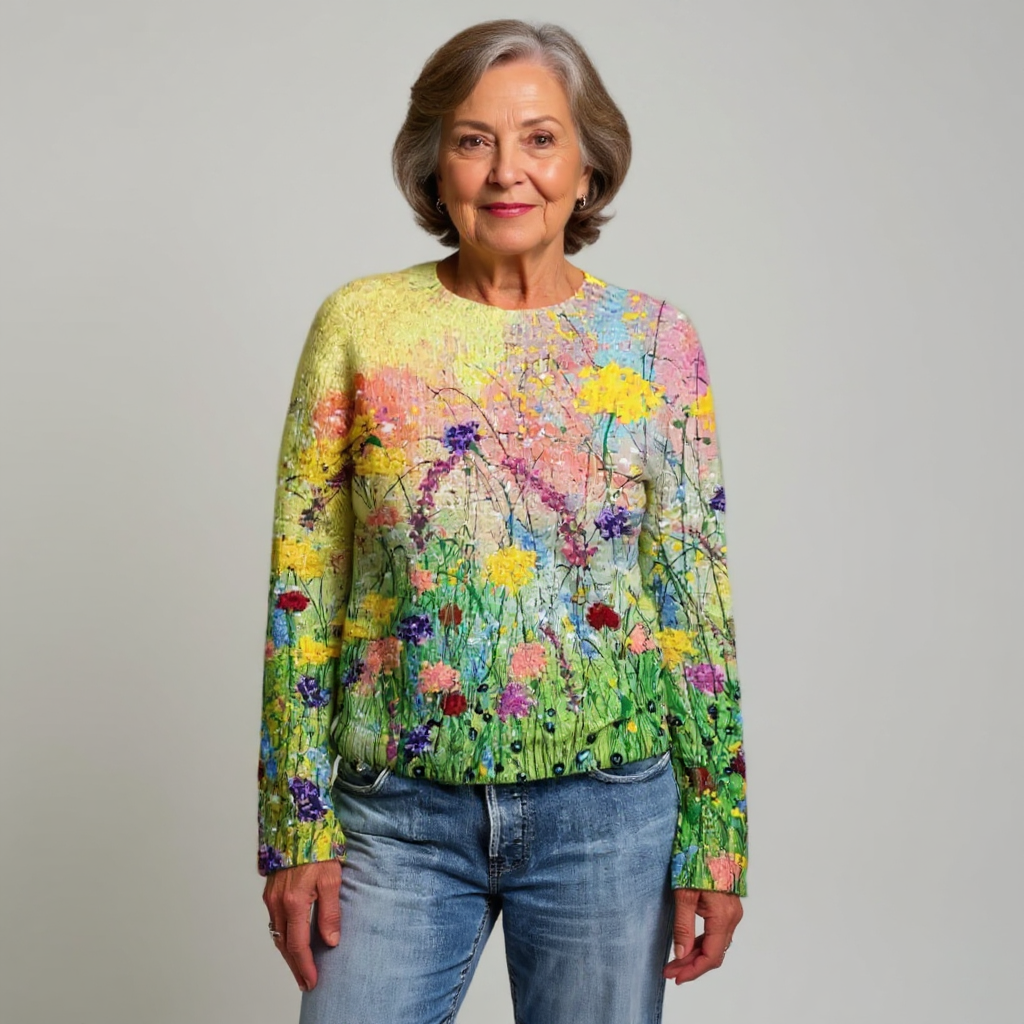 Olivia Ull Genser Maille Prairie Fleurie Manon