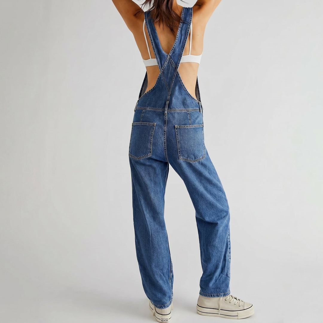 Georgia - Kvinne Relaxed Fit Vide Denim Dungarees