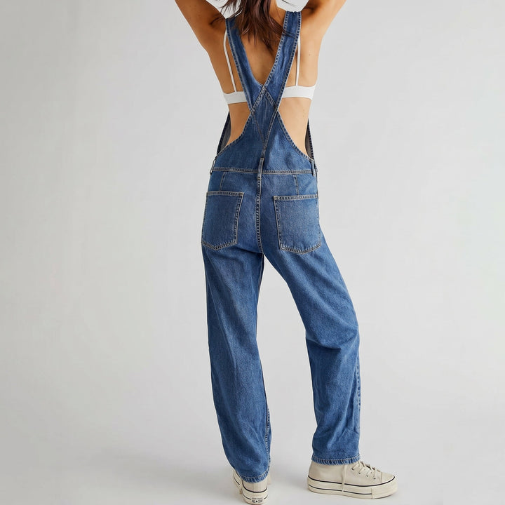 Georgia - Kvinne Relaxed Fit Vide Denim Dungarees