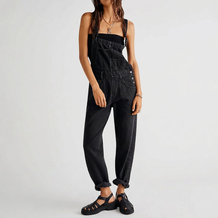 Georgia - Kvinne Relaxed Fit Vide Denim Dungarees