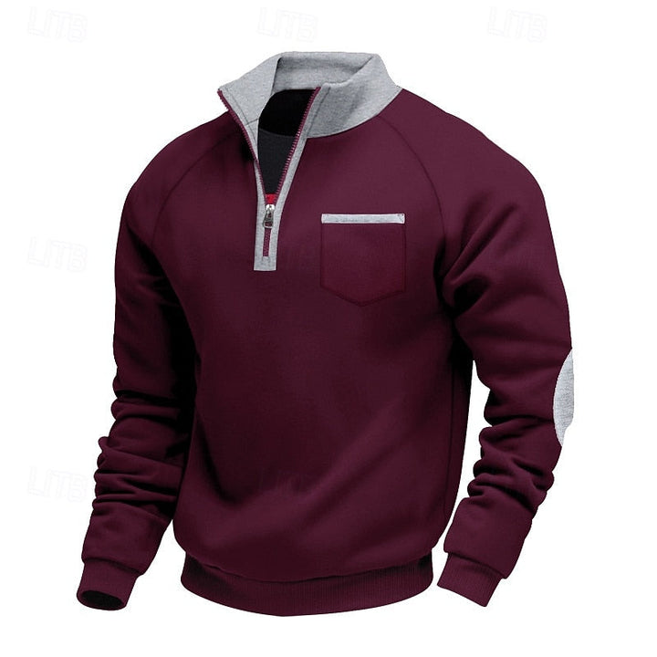 Keith | Quarter-Zip Fargeblokk Pullover