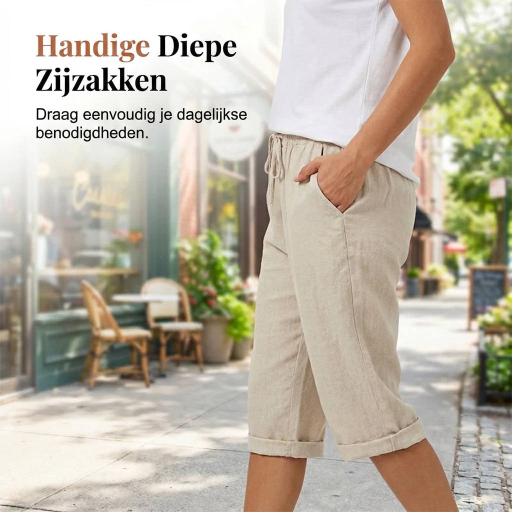 Elise | Avslappede Knelengde Shorts
