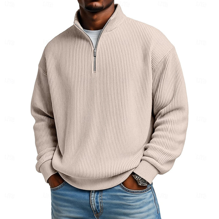 Harlan | Ribbete Quarter-Zip Pullover